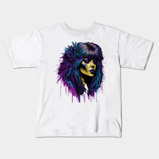 Stevie Nicks 3D splash Art Kids T-Shirt